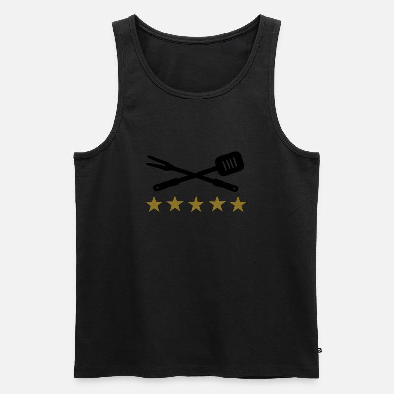BBQ - Männer Premium Bio Tank Top - Schwarz