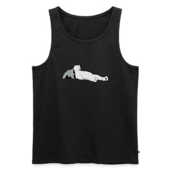 Eisbär - Männer Premium Bio Tank Top - Schwarz - Vorne - AI Model Male 178 light (178cm)