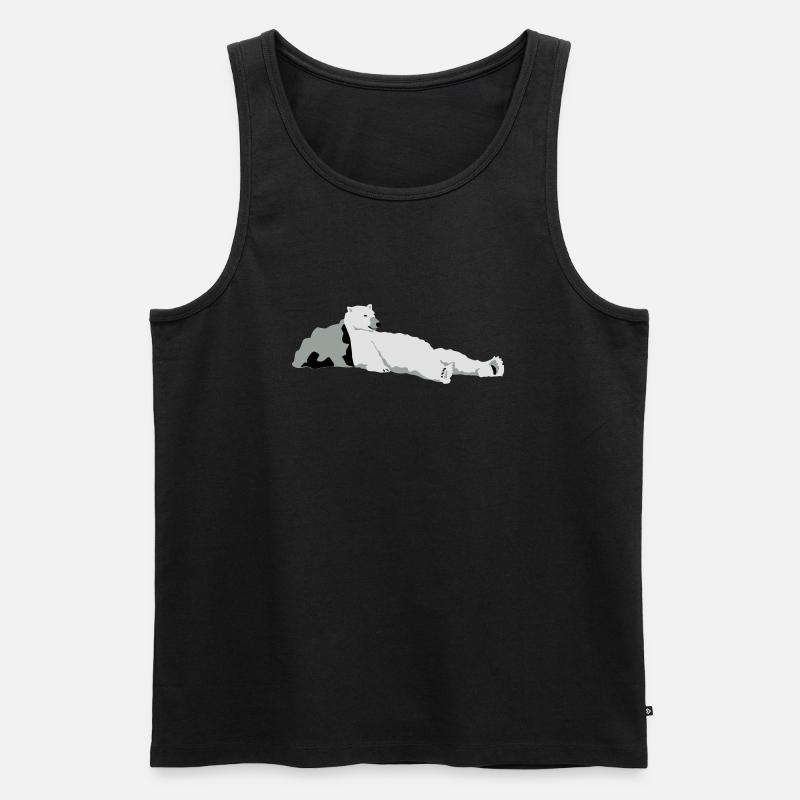 Eisbär - Männer Premium Bio Tank Top - Schwarz
