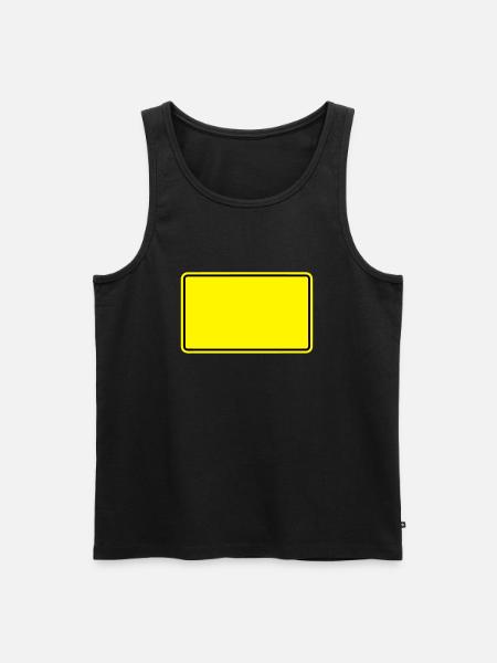 Ortsschild - Männer Premium Bio Tank Top - Schwarz