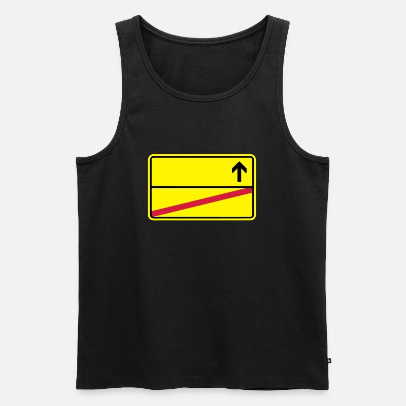 Ortsschild - Männer Premium Bio Tank Top - Schwarz