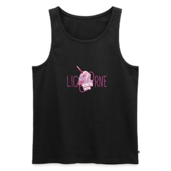 Je suis une licorne - Débardeur bio Premium Homme - noir - Devant - AI Model Male 178 light (178cm)