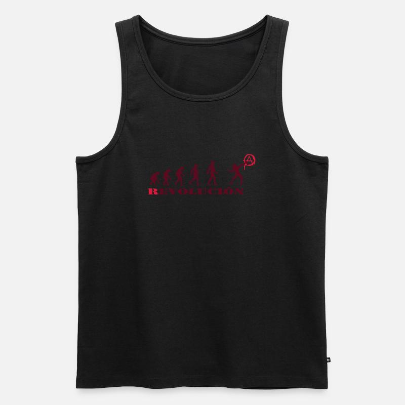 r-evolution, evolution, revolution, street art, - Männer Premium Bio Tank Top - Schwarz