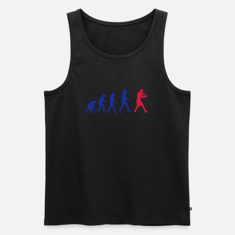 Boxing Evolution logo - Männer Premium Bio Tank Top - Schwarz