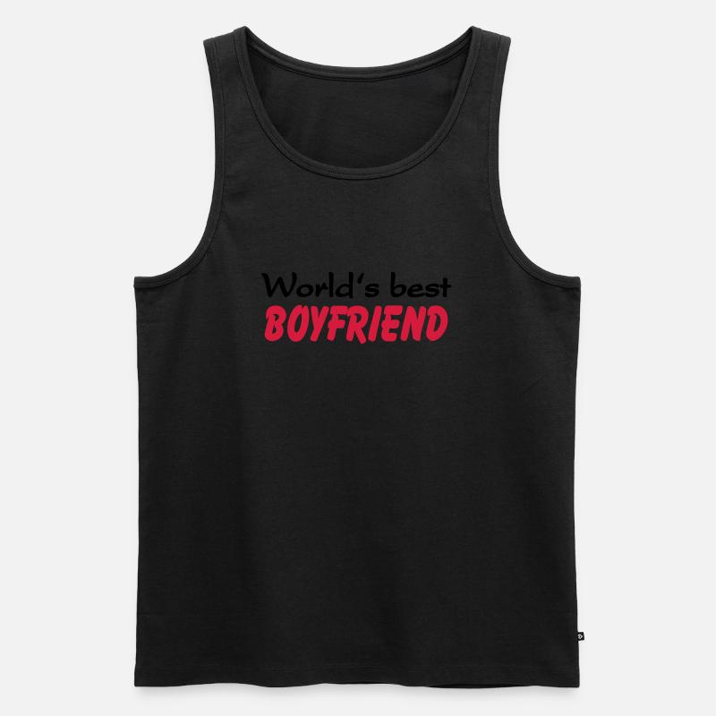World's best Boyfriend - Canottiera ecologica premium da uomo - nero