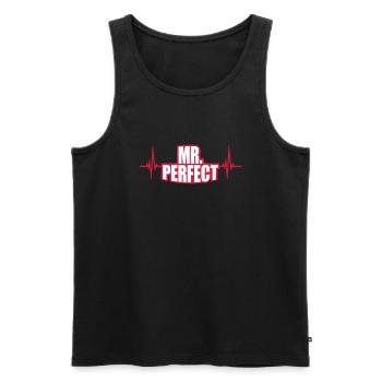 ECG Mr Parfait - Débardeur bio Premium Homme - noir - Devant - Michal (187cm)