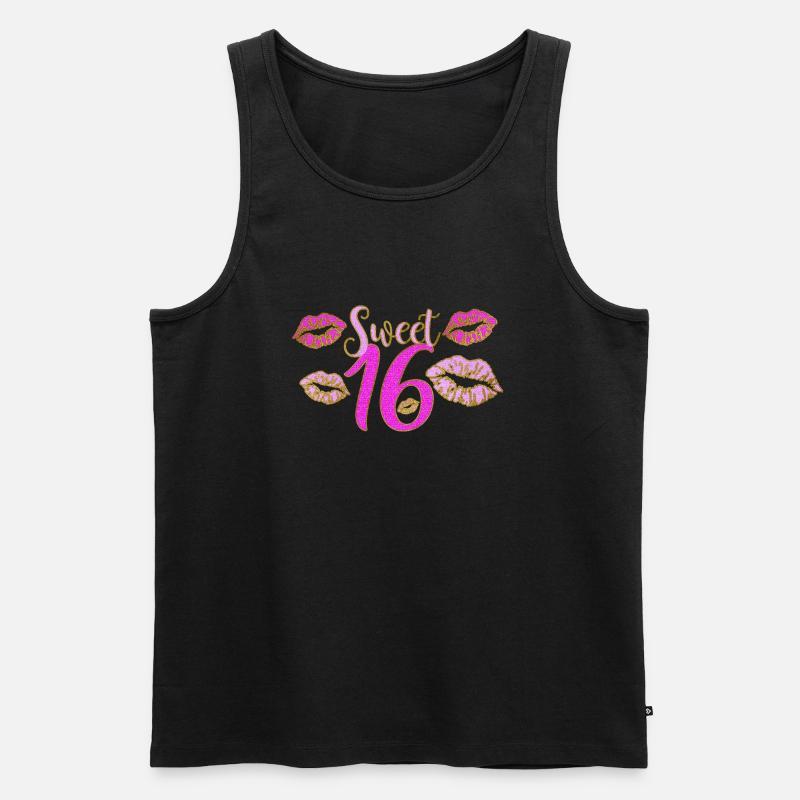 Super-Mädchen - Männer Premium Bio Tank Top - Schwarz