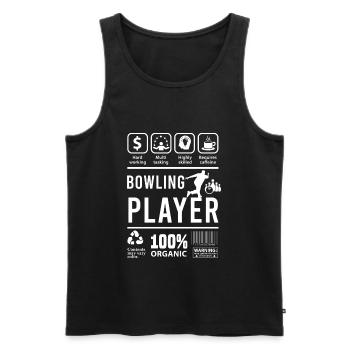 BOWLING Multi Tasking - Men's Premium Organic Tank Top - black - Front - AI Model Male 178 light (178cm)