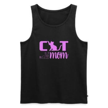 Cats Mama Cats Grandma Grandmother Mother Mom Cat - Men's Premium Organic Tank Top - black - Front - AI Model Male 178 light (178cm)