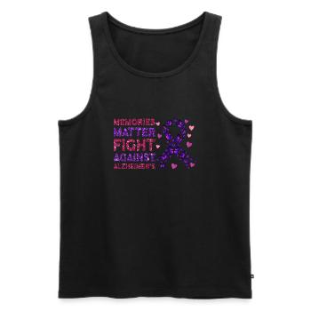 Alzheimer's Disease Brain Forgotten Forgetful - Men's Premium Organic Tank Top - black - Front - Michal (187cm)