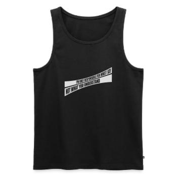 what I say quote - Men's Premium Organic Tank Top - black - Front - AI Model Male 178 light (178cm)