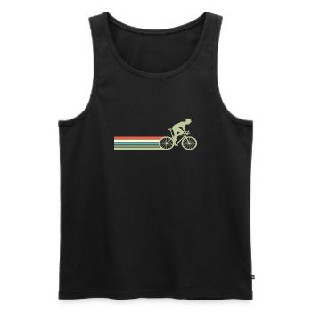 Retro Bike Bike Vintage hobby - Men's Premium Organic Tank Top - black - Front - AI Model Male 178 light (178cm)