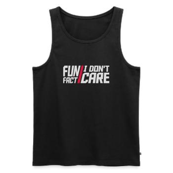 I don't care fact - Men's Premium Organic Tank Top - black - Front - Michal (187cm)