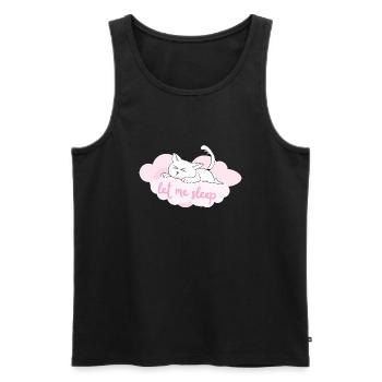 Let me Sleep - For cat fans and sleepy hats - Men's Premium Organic Tank Top - black - Front - AI Model Male 178 light (178cm)