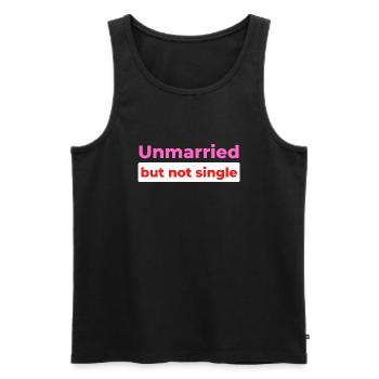 Not married but not alone - Men's Premium Organic Tank Top - black - Front - AI Model Male 178 light (178cm)