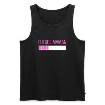 Future Maman - Débardeur bio Premium Homme - noir - Devant - AI Model Male 178 light (178cm)