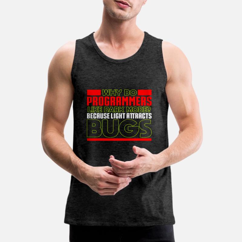 Programming - Why do programmers like dark mode? Men's Premium Organic Tank Top