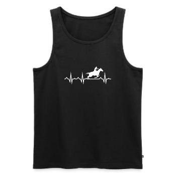J’aime mon cheval Sport équestre Amour du cheval - Débardeur bio Premium Homme - noir - Devant - Michal (187cm)