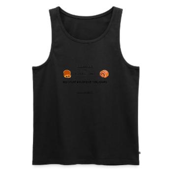 Le Sud-Ouest et les chocolatines résistent - Débardeur bio Premium Homme - noir - Devant - Michal (187cm)