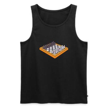 boardgame chess backgammon game night - Männer Premium Bio Tank Top - Schwarz - Vorne - AI Model Male 178 light (178cm)