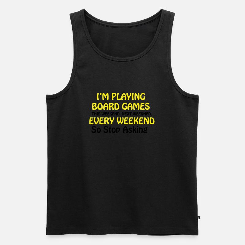Boardgame Chess Backgammon Game Night - Men's Premium Organic Tank Top - black