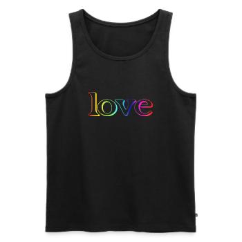 Love - Men's Premium Organic Tank Top - black - Front - Michal (187cm)