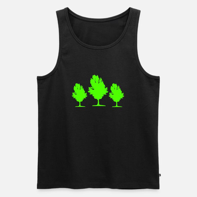baum 02 - Männer Premium Bio Tank Top - Schwarz