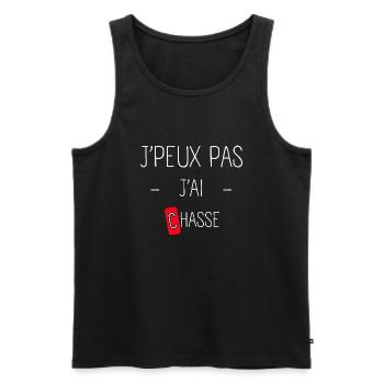 J'peux pas j'ai chasse - Débardeur bio Premium Homme - noir - Devant - Michal (187cm)