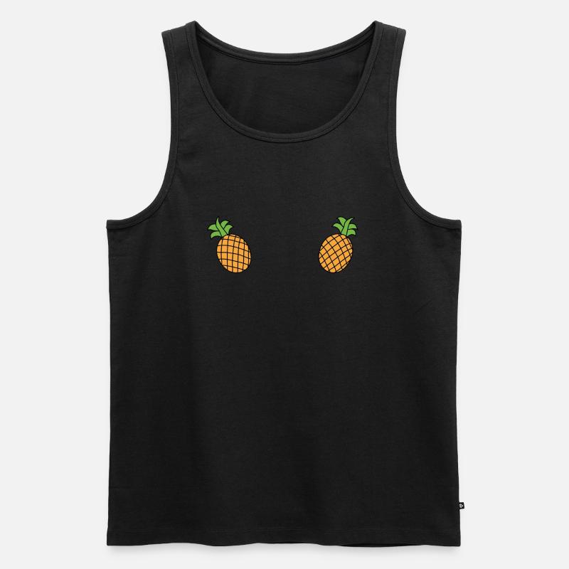 Ananas Brüste - Männer Premium Bio Tank Top - Schwarz