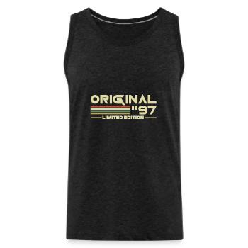 1997 - Men's Premium Organic Tank Top - charcoal grey - Front - Alexander (188cm)