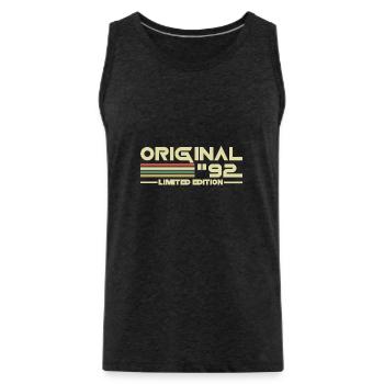1992 - Men's Premium Organic Tank Top - charcoal grey - Front - Alexander (188cm)