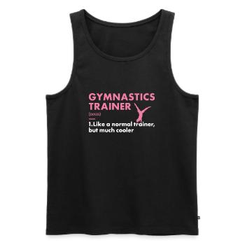 Sport Trainer Gymnastics - Männer Premium Bio Tank Top - Schwarz - Vorne - Michal (187cm)