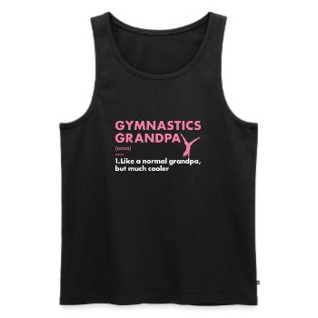 Sport Grandpa Gymnastics - Männer Premium Bio Tank Top - Schwarz - Vorne - Michal (187cm)