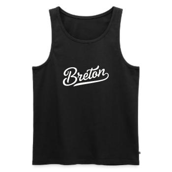 Breton - Débardeur bio Premium Homme - noir - Devant - Michal (187cm)
