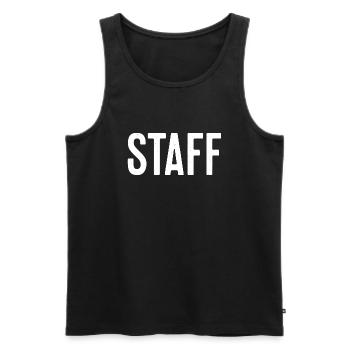 STAFF - Débardeur bio Premium Homme - noir - Devant - Michal (187cm)