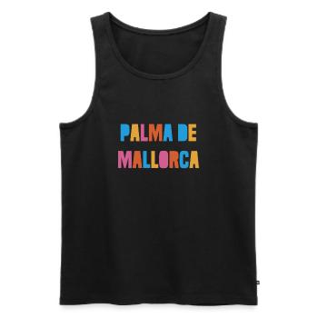 Palma de Mallorca - Balearic Islands - Spain - Spain - Men's Premium Organic Tank Top - black - Front - AI Model Male 178 light (178cm)