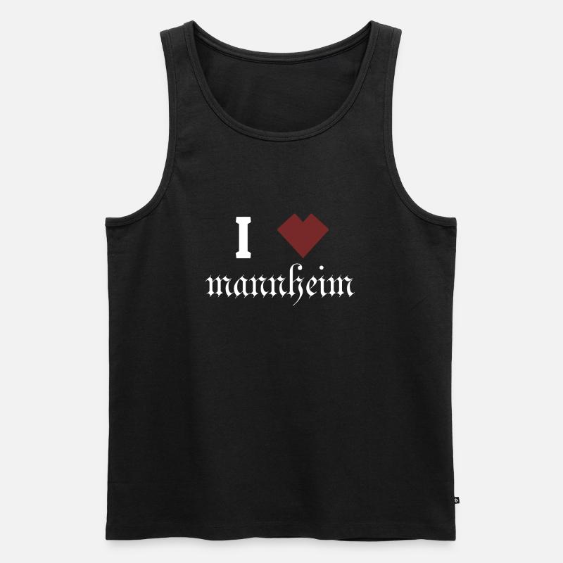 Mannheim Monnem Mannheimat - Männer Premium Bio Tank Top - Schwarz