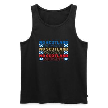 NO SCOTLAND NO PARTY, Football, Euros - Men's Premium Organic Tank Top - black - Front - Michal (187cm)