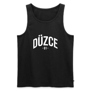 Düzce 81 Türkei Turkiye Geschenk Düzceli TR - Männer Premium Bio Tank Top - Schwarz - Vorne - AI Model Male 178 light (178cm)