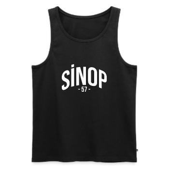 Sinop 57 Türkei Turkiye Geschenk Urlaub TR Türk - Männer Premium Bio Tank Top - Schwarz - Vorne - AI Model Male 178 light (178cm)