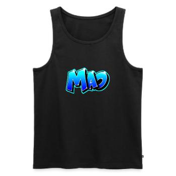 Graffiti Name MAO print Teeshirt Caps - Débardeur bio Premium Homme - noir - Devant - AI Model Male 178 light (178cm)