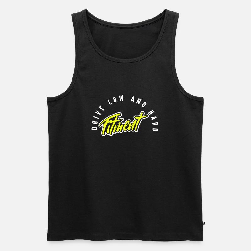 fitment low and hard - Männer Premium Bio Tank Top - Schwarz