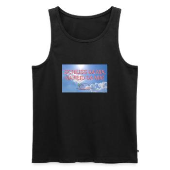 Scheiss da nix 3 - Männer Premium Bio Tank Top - Schwarz - Vorne - Michal (187cm)