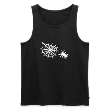 spider spider web - Men's Premium Organic Tank Top - black - Front - AI Model Male 178 light (178cm)