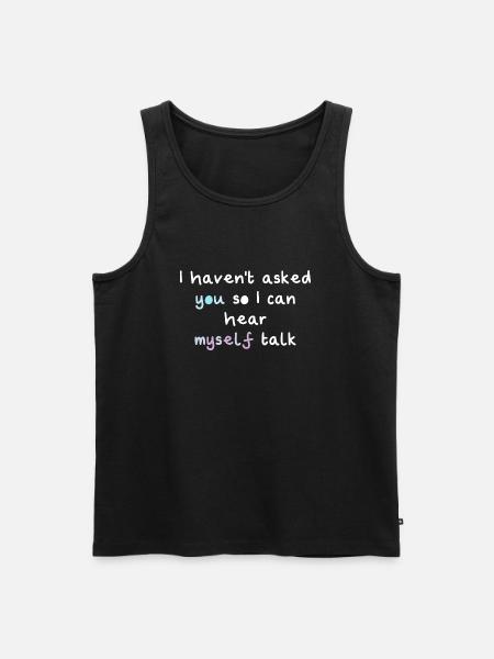 echo talking - Men's Premium Organic Tank Top - black