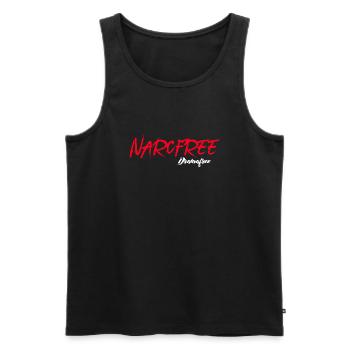 Narcissism - no thanks - Men's Premium Organic Tank Top - black - Front - AI Model Male 178 light (178cm)