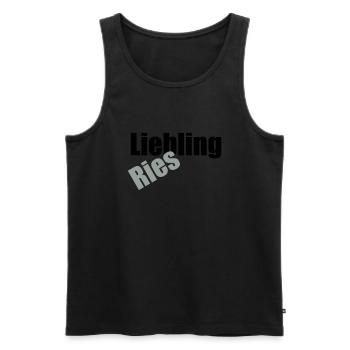 Liebling Riesling - Männer Premium Bio Tank Top - Schwarz - Vorne - AI Model Male 178 light (178cm)
