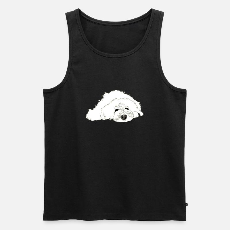 hundemuede - Männer Premium Bio Tank Top - Schwarz