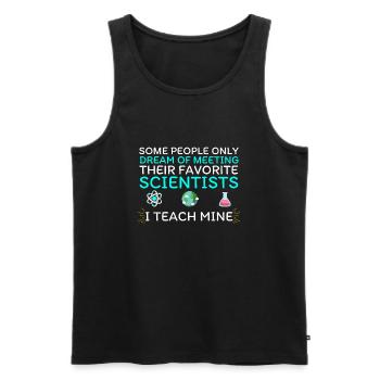 Chemise de professeur de sciences | Scientifiques préférés - Débardeur bio Premium Homme - noir - Devant - Michal (187cm)