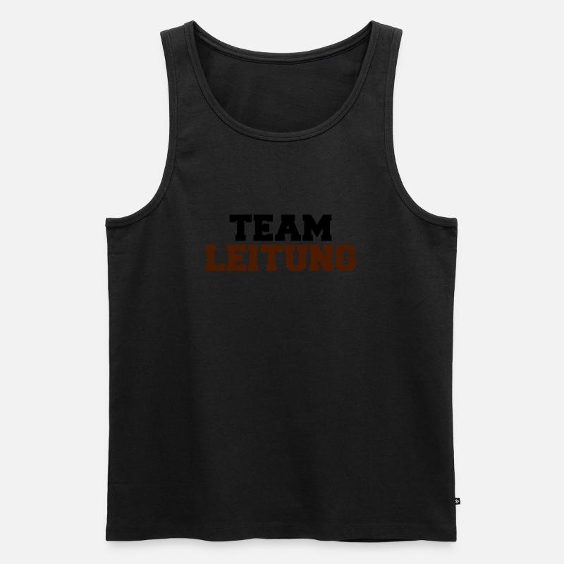 team-leitung - Männer Premium Bio Tank Top - Schwarz